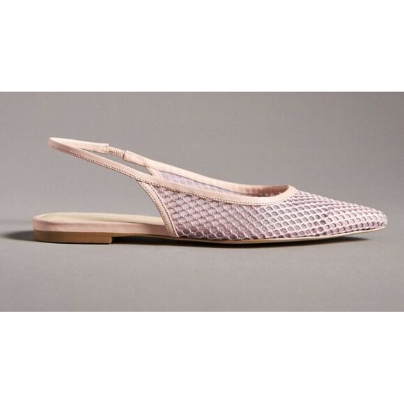 Anthropologie Shoes - Anthropologie Mesh Sling Back Flats 7‎ Neutral Pink 37.5 NIB